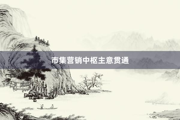 市集营销中枢主意贯通